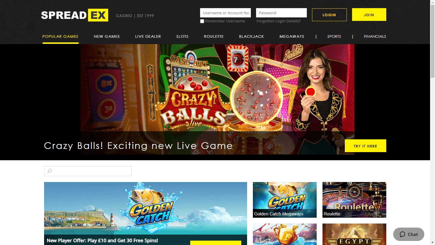 Spreadex_Casino_homepage_desktop