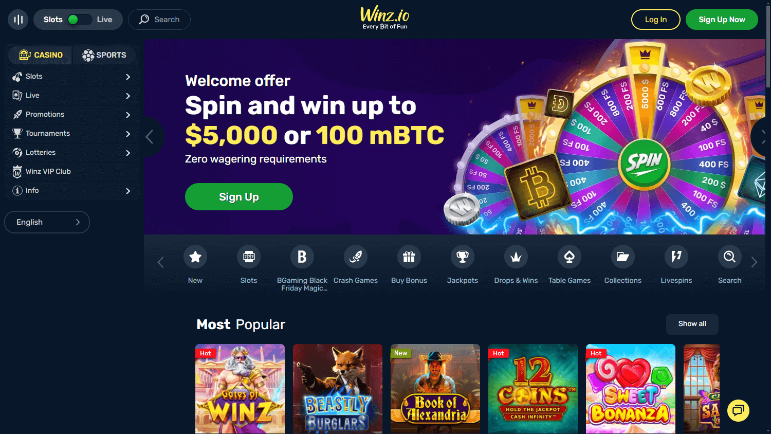 winz.io_casino_homepage_desktop