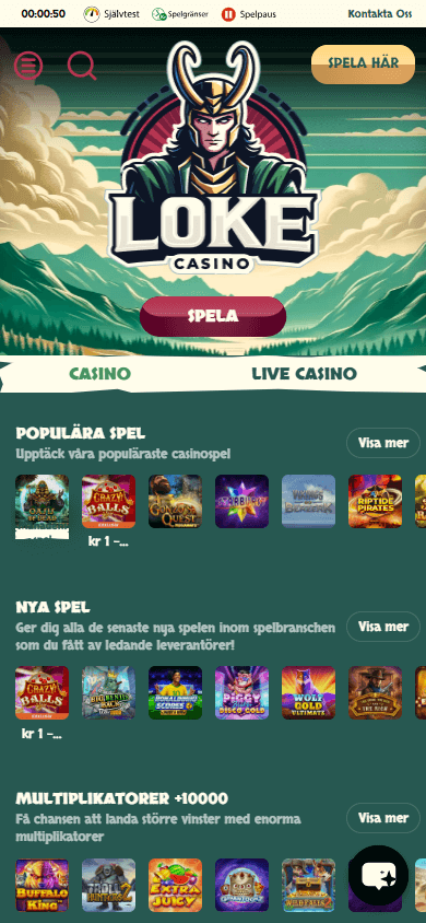 Loke_Casino_homepage_mobile