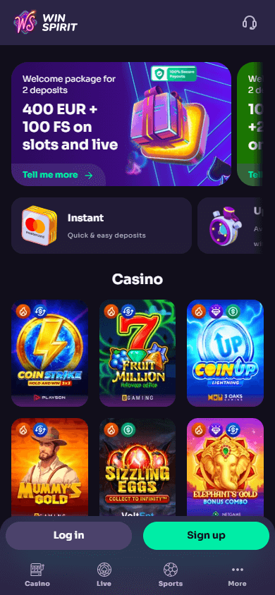 winspirit_casino_homepage_mobile