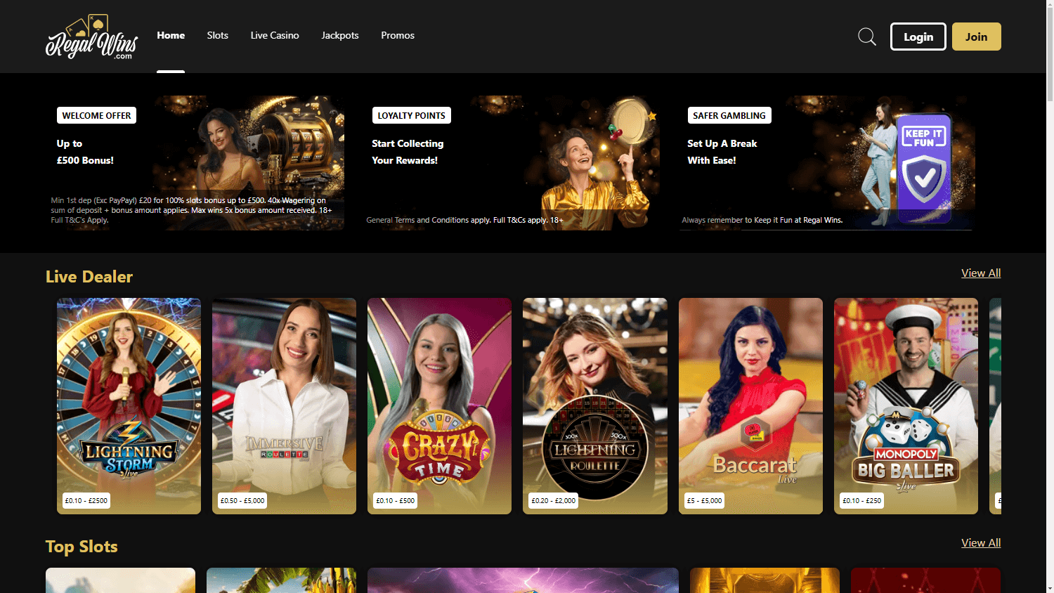 regal_wins_casino_homepage_desktop