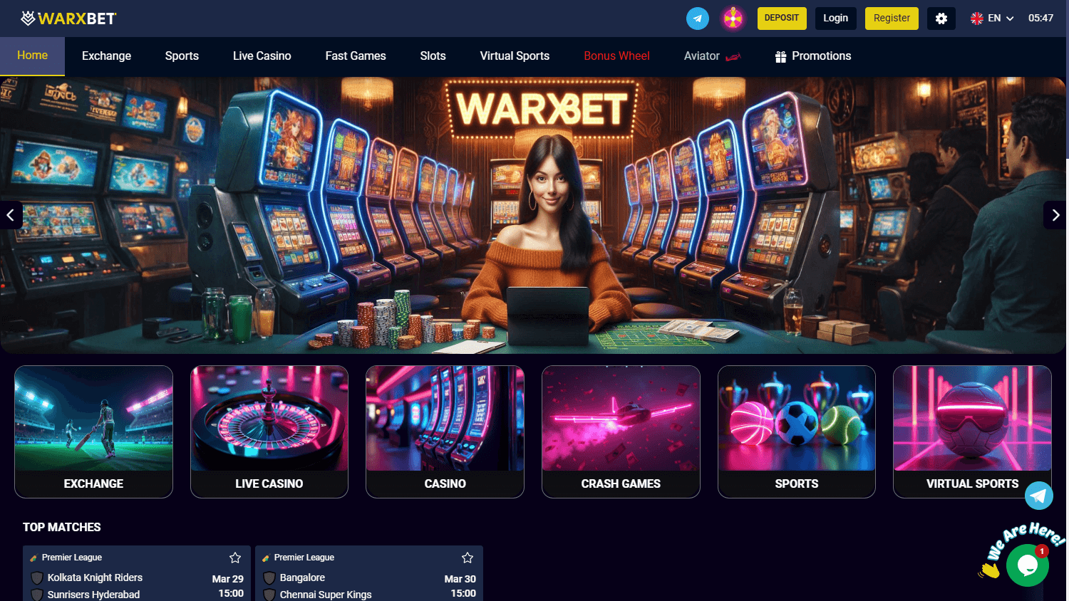 warXBet_Casino_homepage_desktop