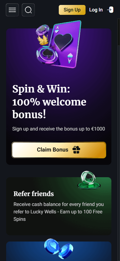 Lucky_Wells_Casino_homepage_mobile