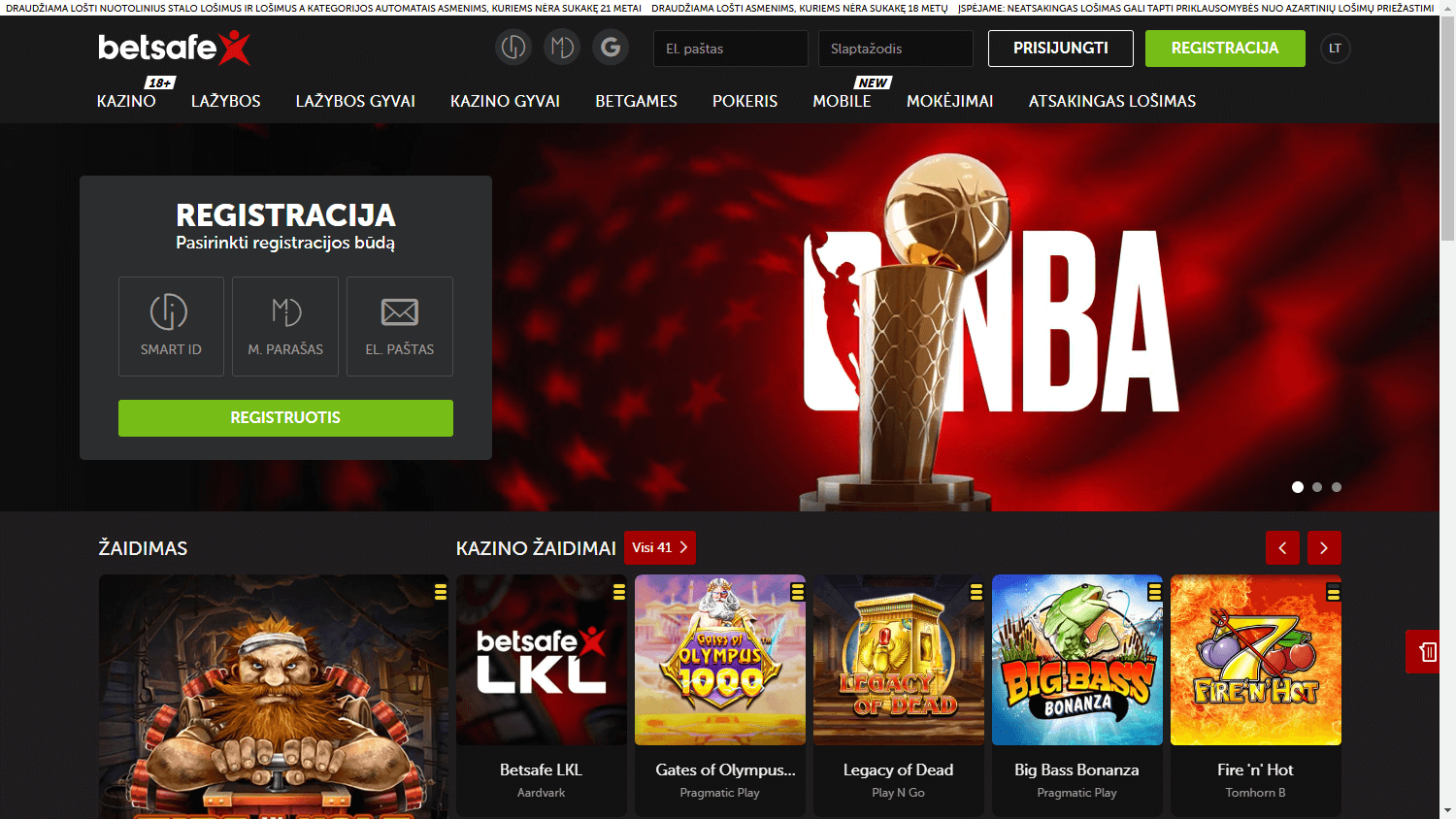 betsafe_casino_lt_homepage_desktop