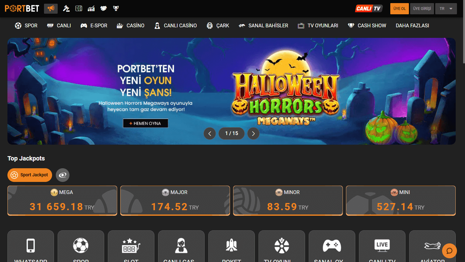 portbet_casino_homepage_desktop