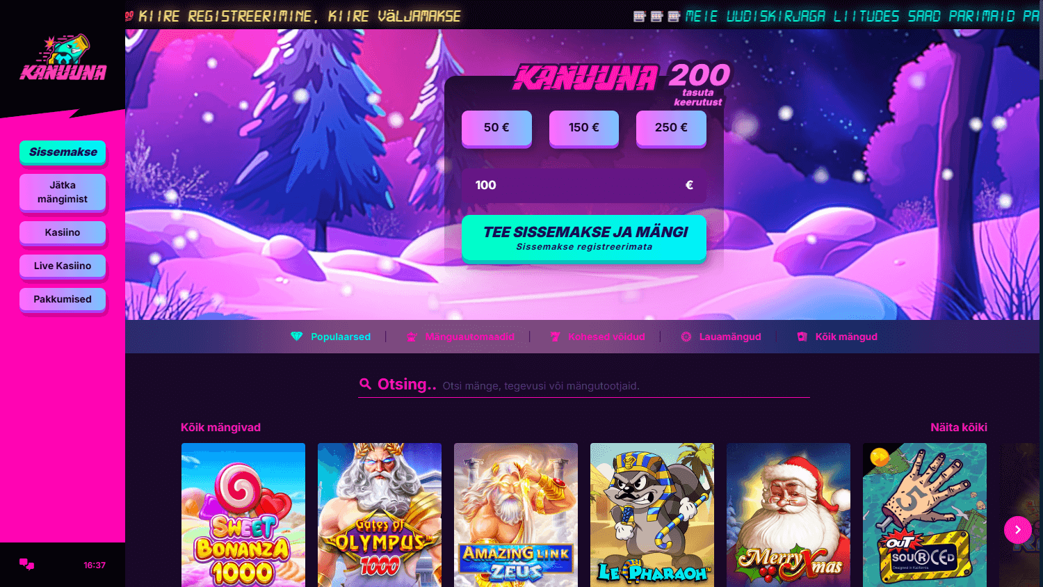 kanuuna_casino_homepage_desktop