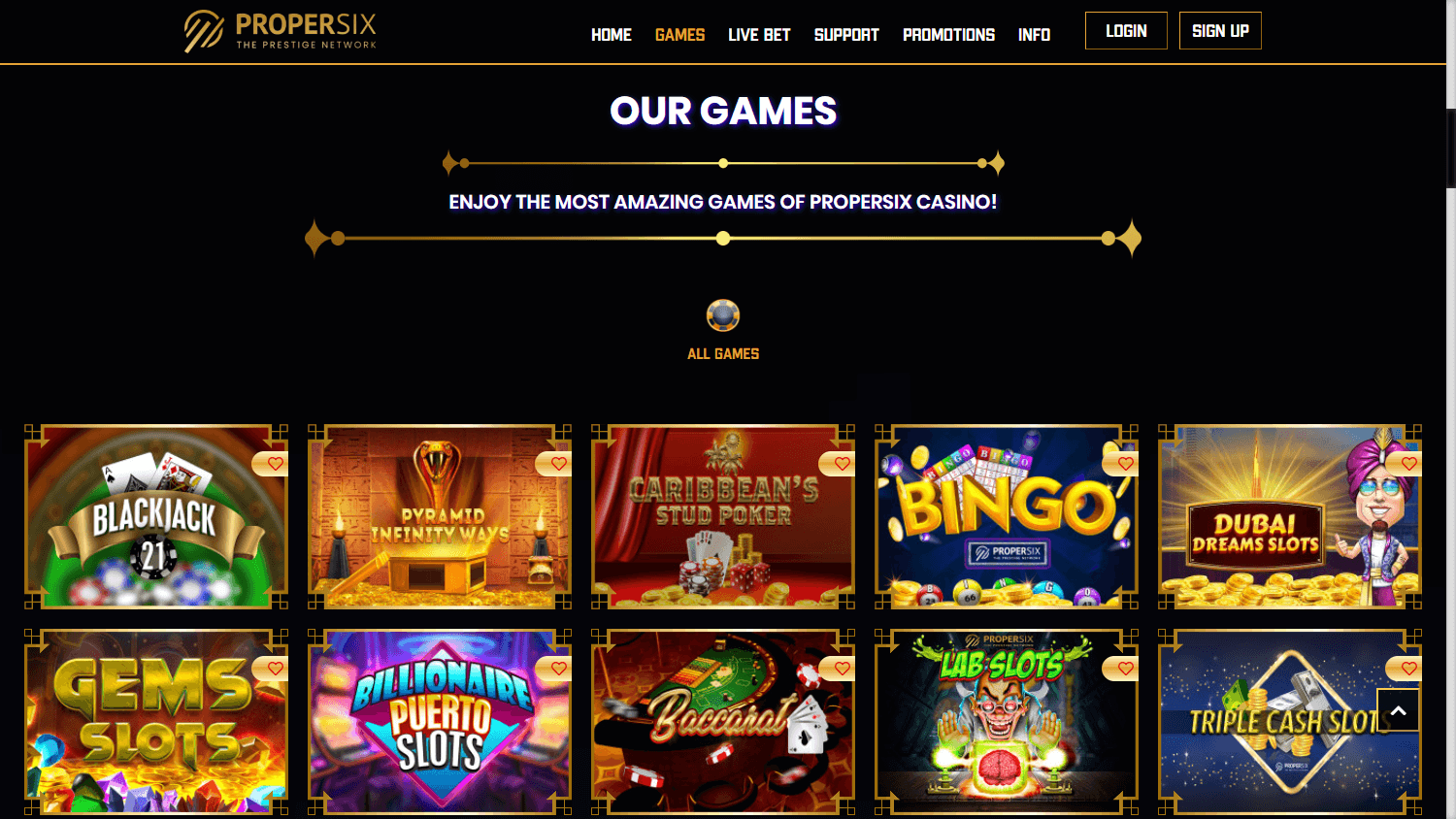 ProperSix_Casino_game_gallery_desktop