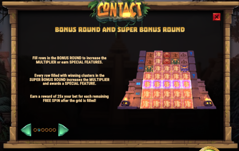 Contact slot bonus round rules