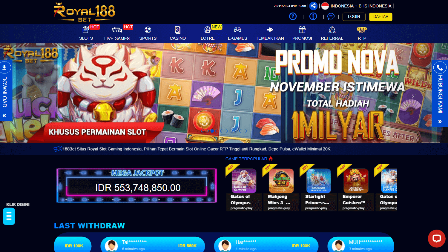 royal188_bet_casino_homepage_desktop
