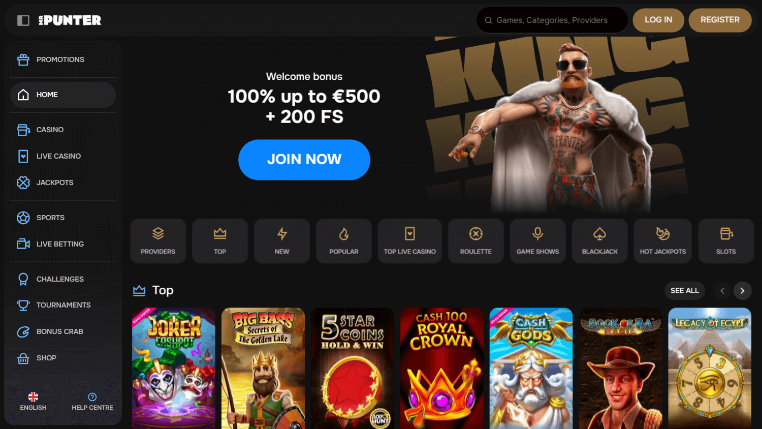 mrpunter_casino_homepage_desktop