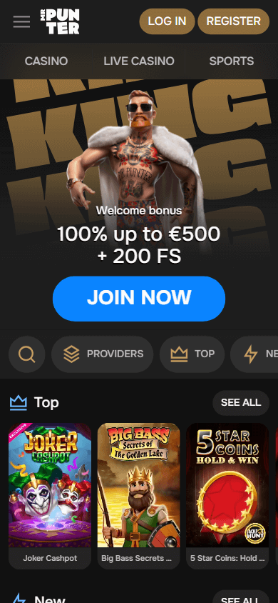 mrpunter_casino_homepage_mobile