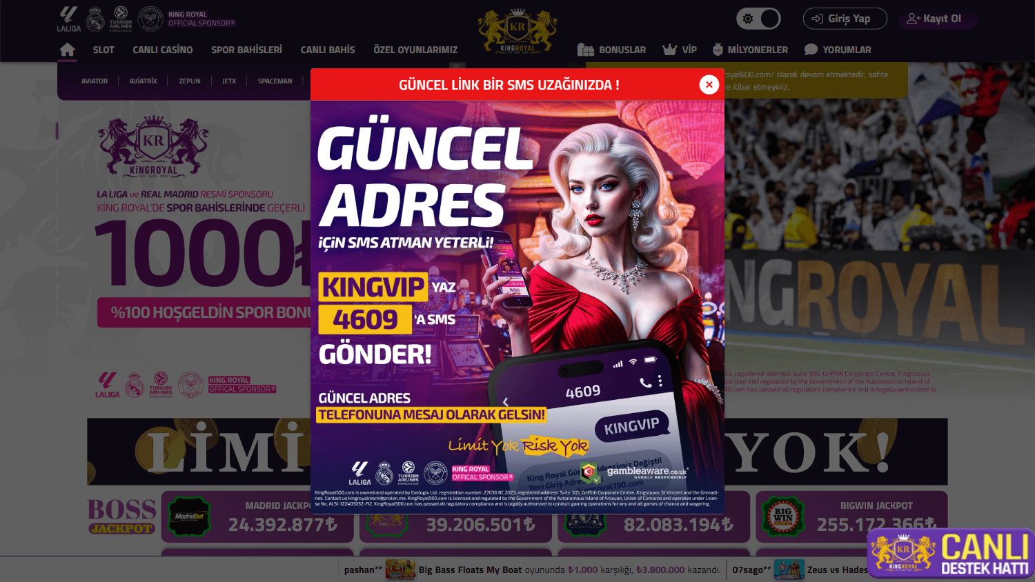 kingroyal_casino_homepage_desktop