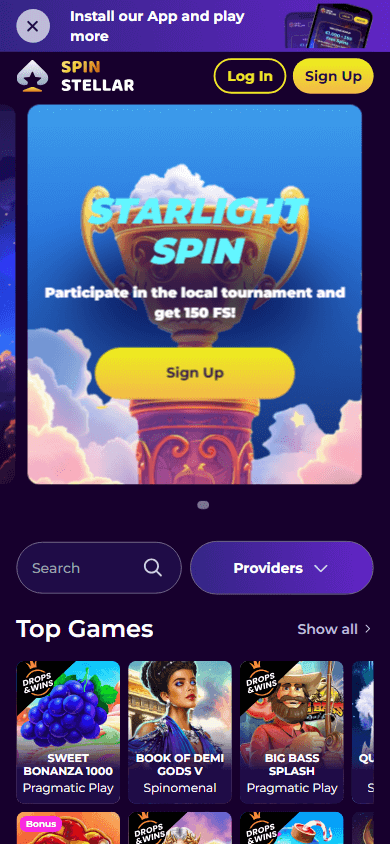 spinstellar_casino_homepage_mobile