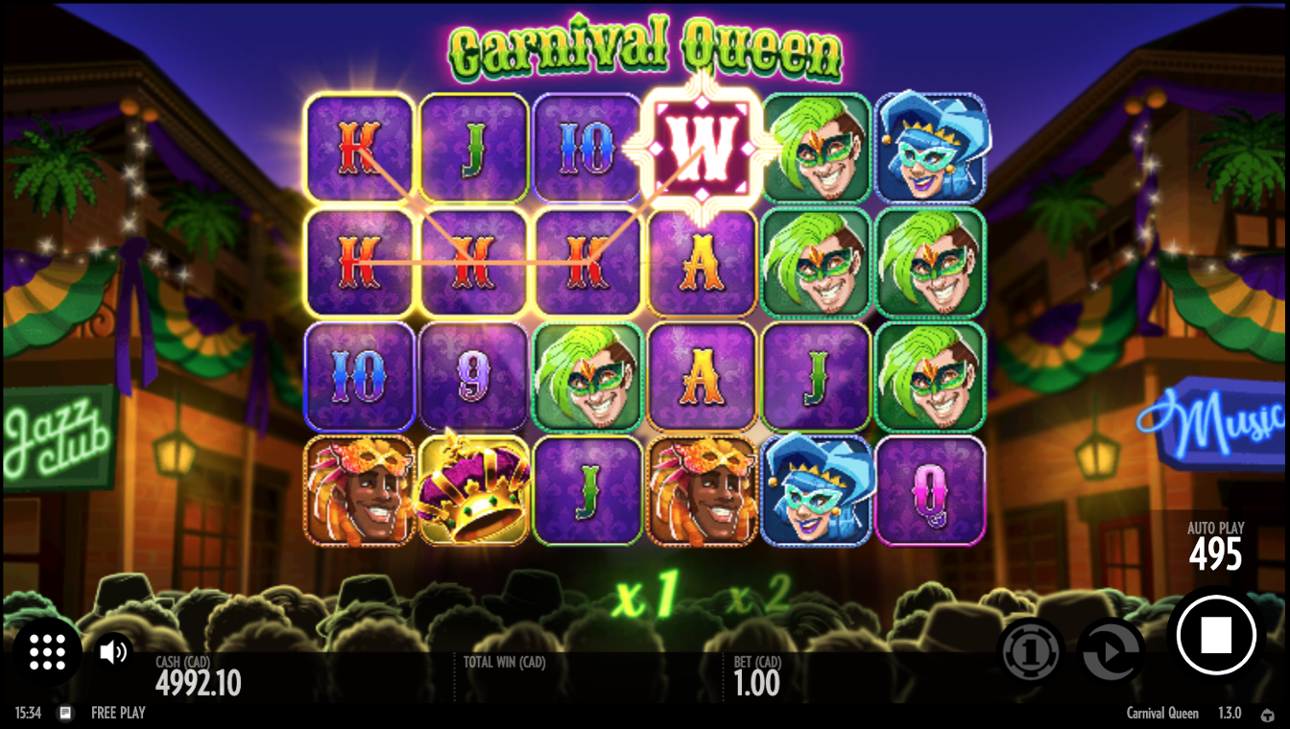 Carnival Queen any way win system