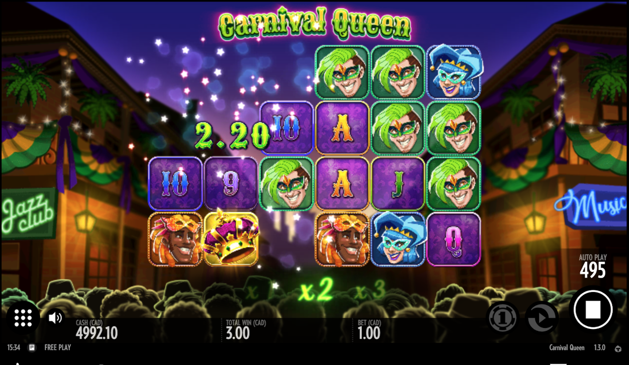 Carnival Queen cascade system