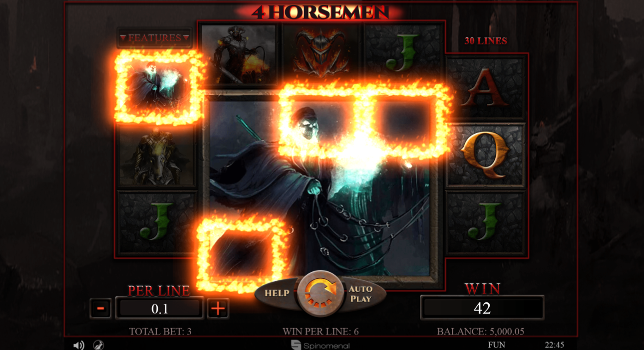4 Horsemen slot Mega symbol win