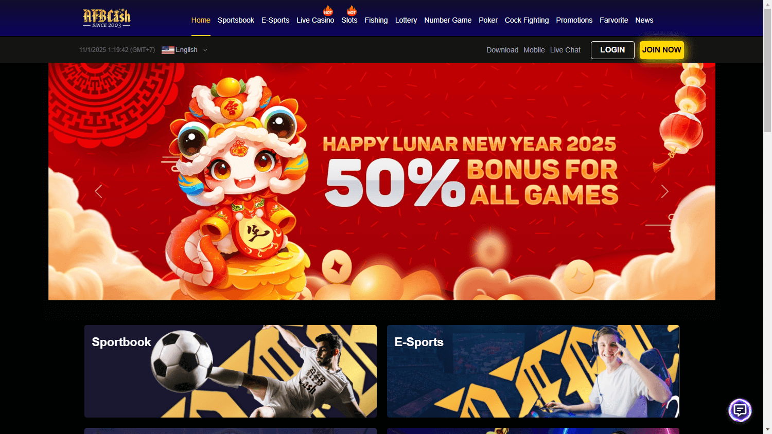 AFBCash_Casino_homepage_desktop