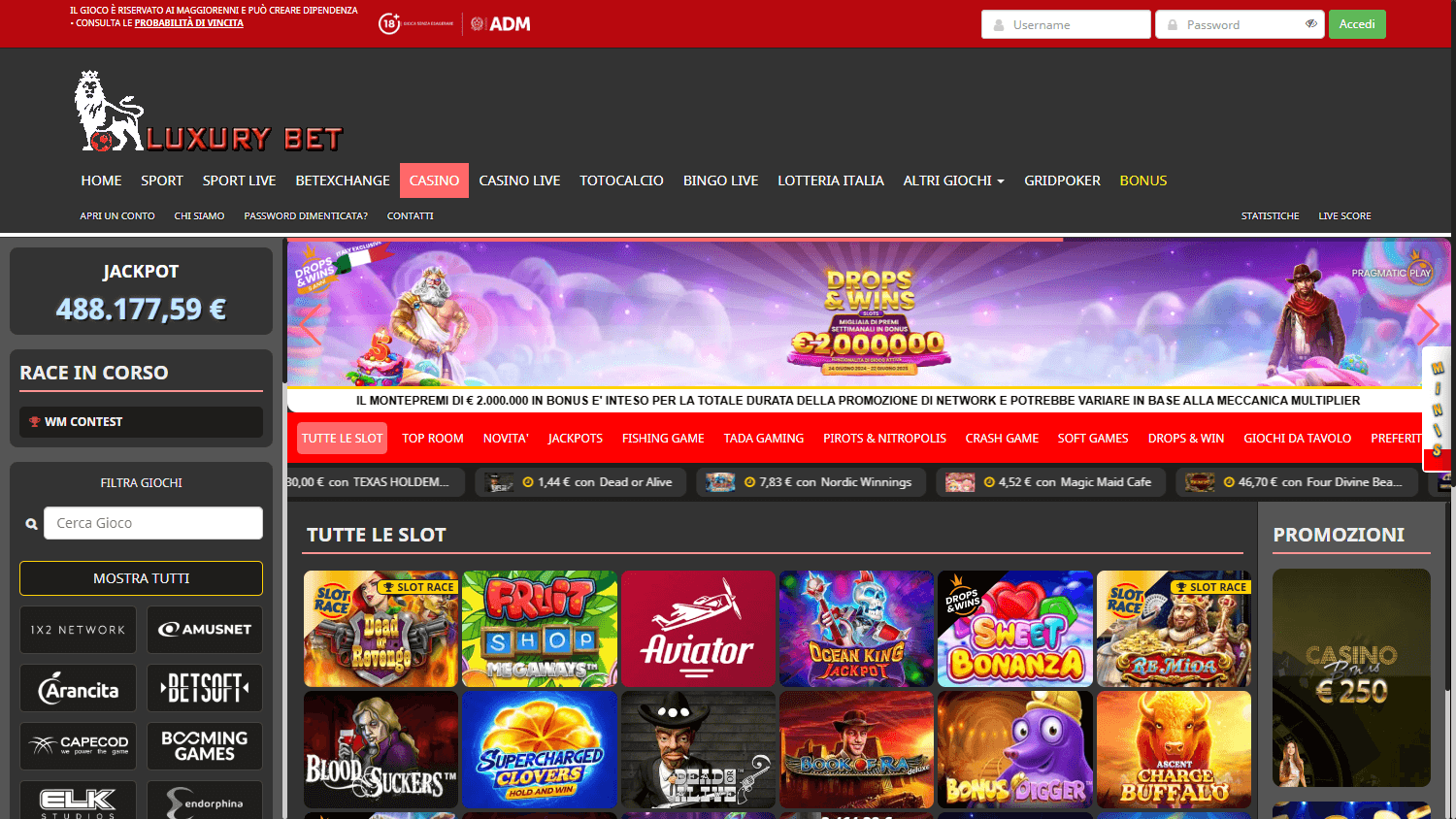 Luxury_Bet_Casino_game_gallery_desktop