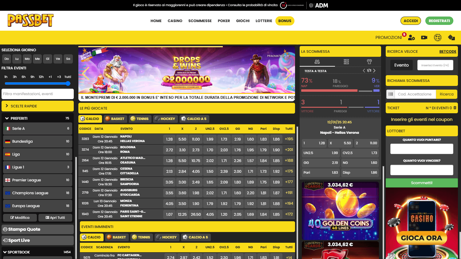 Passbet_Casino_homepage_desktop