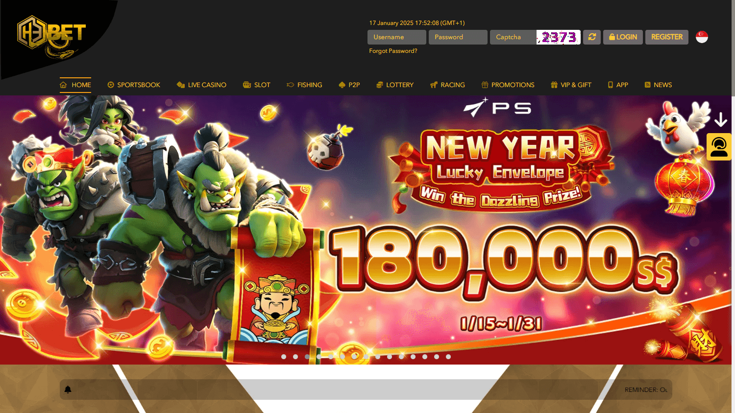 H3Bet_Casino_homepage_desktop