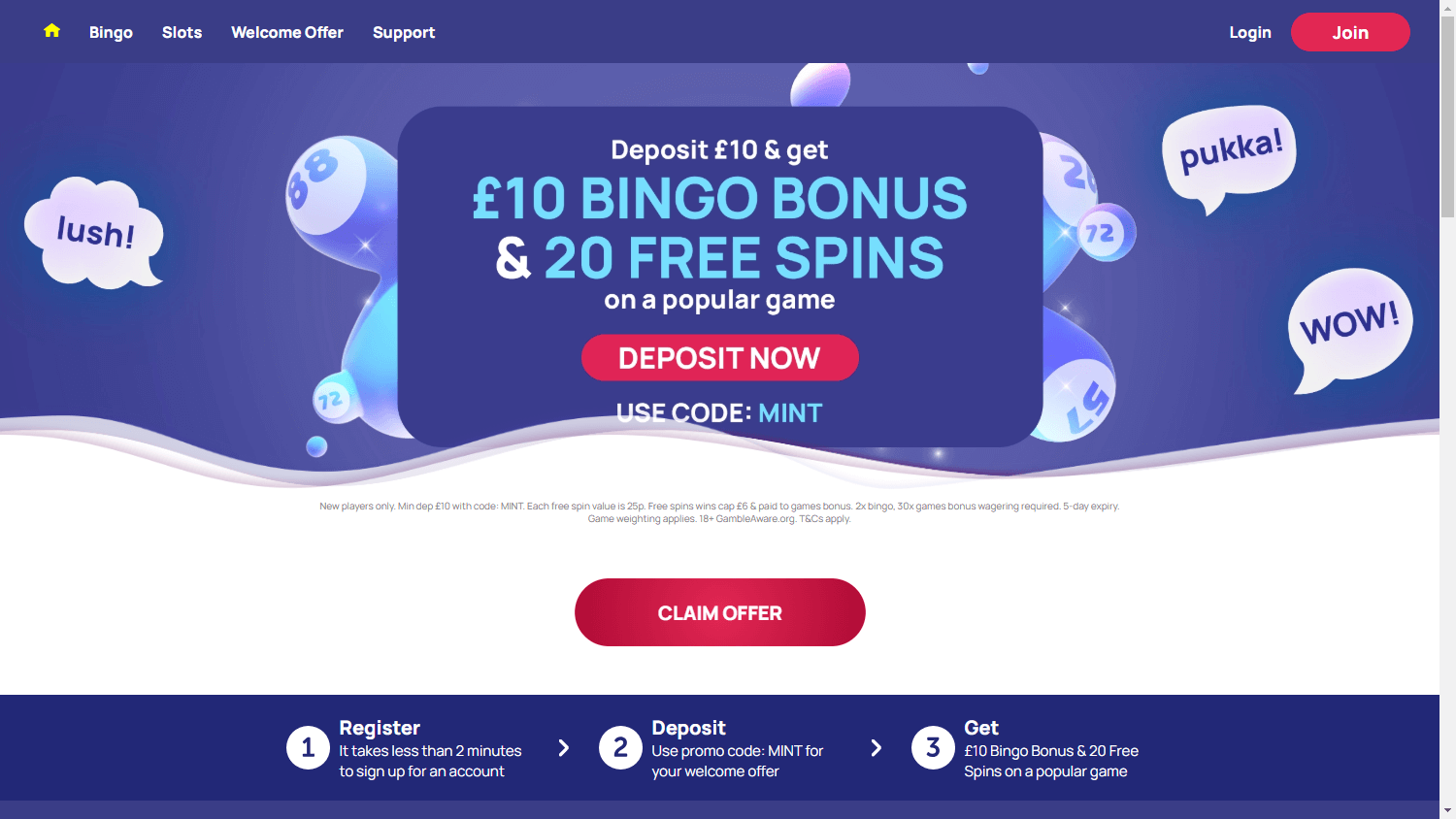 MintBingo_Casino_homepage_desktop
