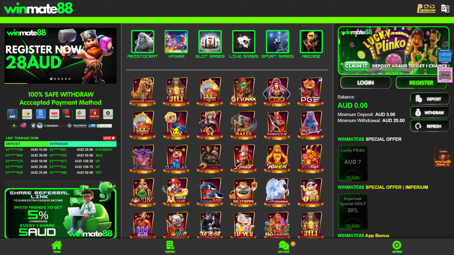 WinMate88_Casino_game_gallery_desktop