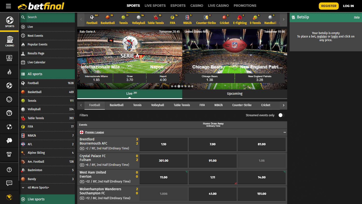 Betfinal_Casino_homepage_desktop