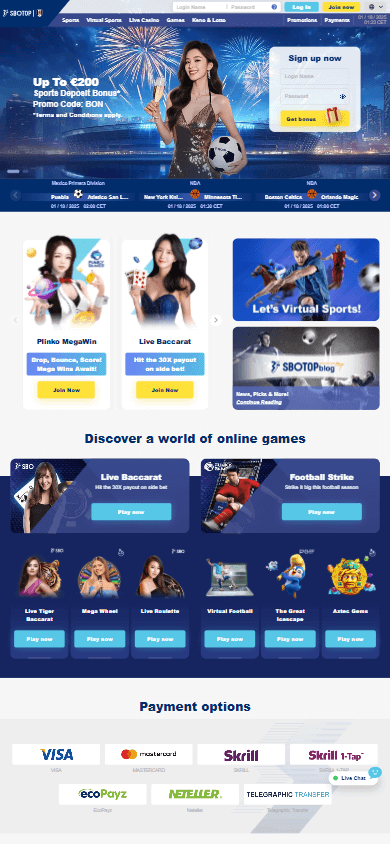 SBOTOP_Casino_homepage_mobile