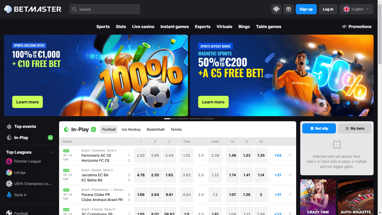 Betmaster_Casino_homepage_desktop