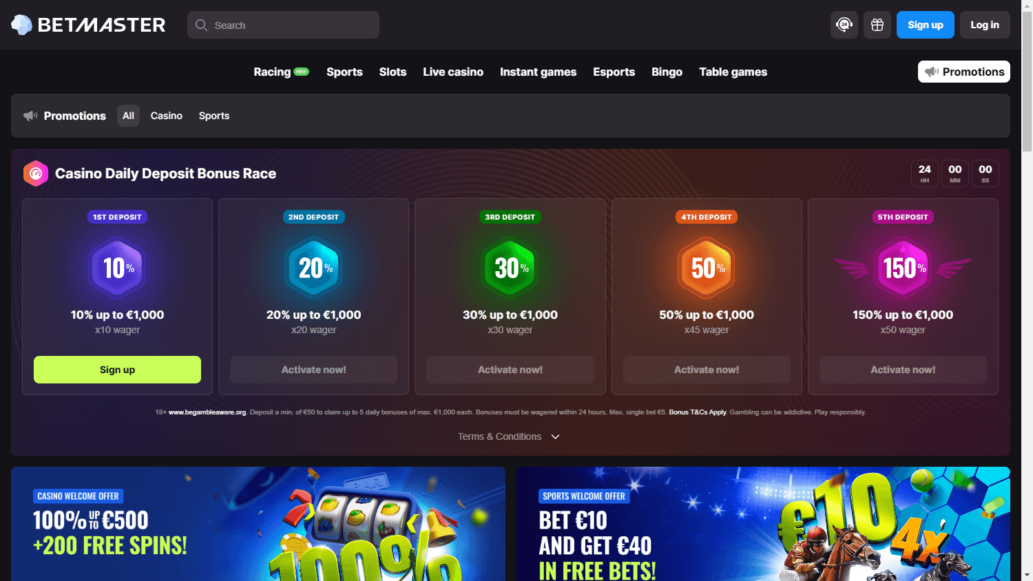 Betmaster_Casino_IE_promotions_desktop