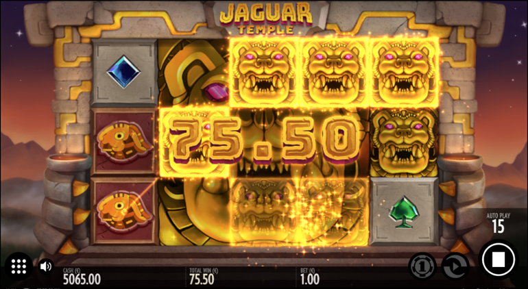 Jaguar Temple bonus symbol big win