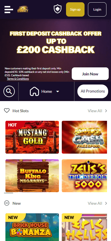 infinity_casino_homepage_mobile