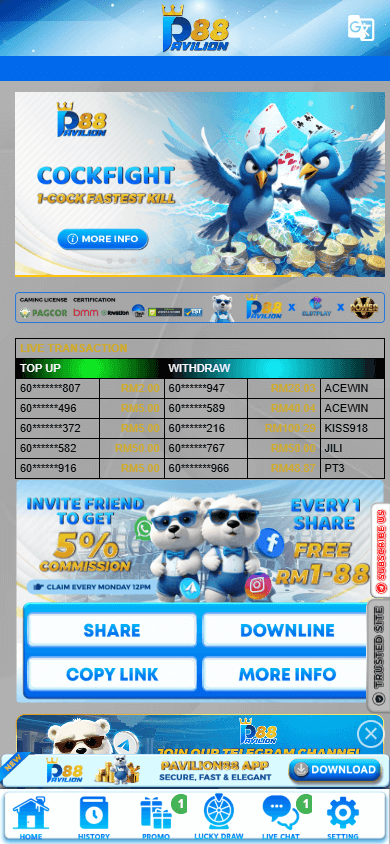 Pavilion88_Casino_homepage_mobile