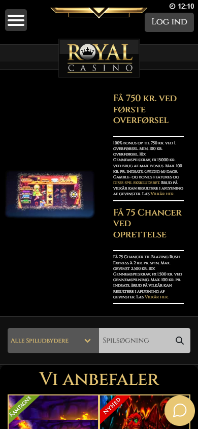 Royal Casino_DK_homepage_mobile