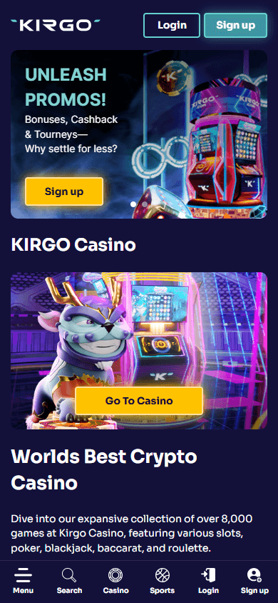 kirgo_casino_homepage_mobile