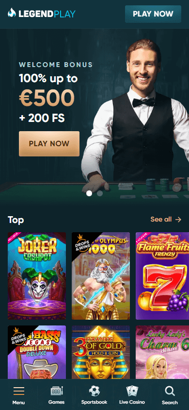 legendplay_casino_homepage_mobile