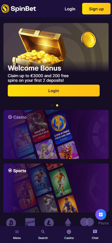 spinbet_casino_homepage_mobile