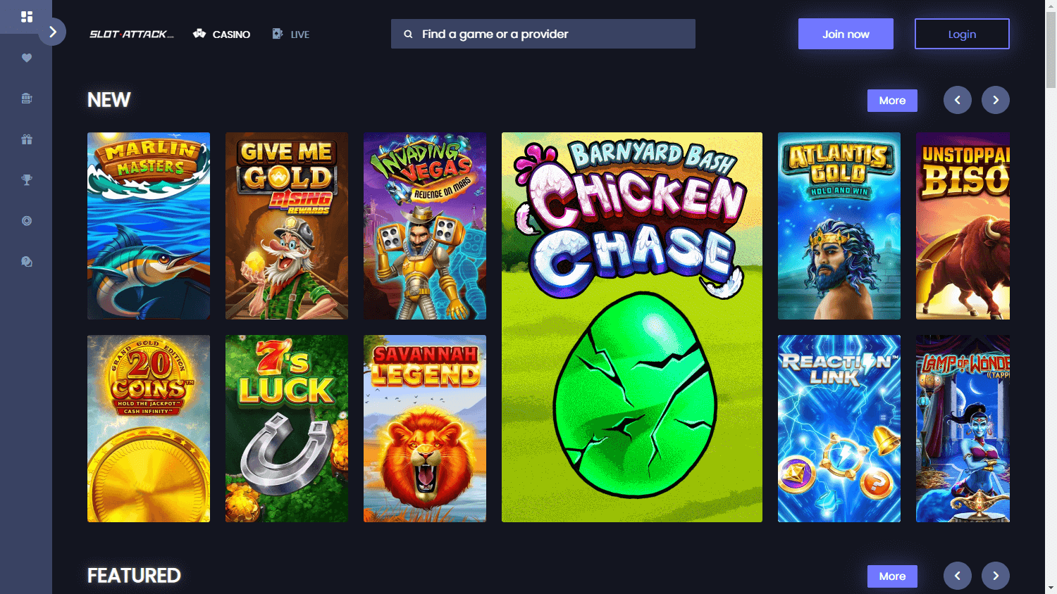 SlotAttack_Casino_homepage_desktop