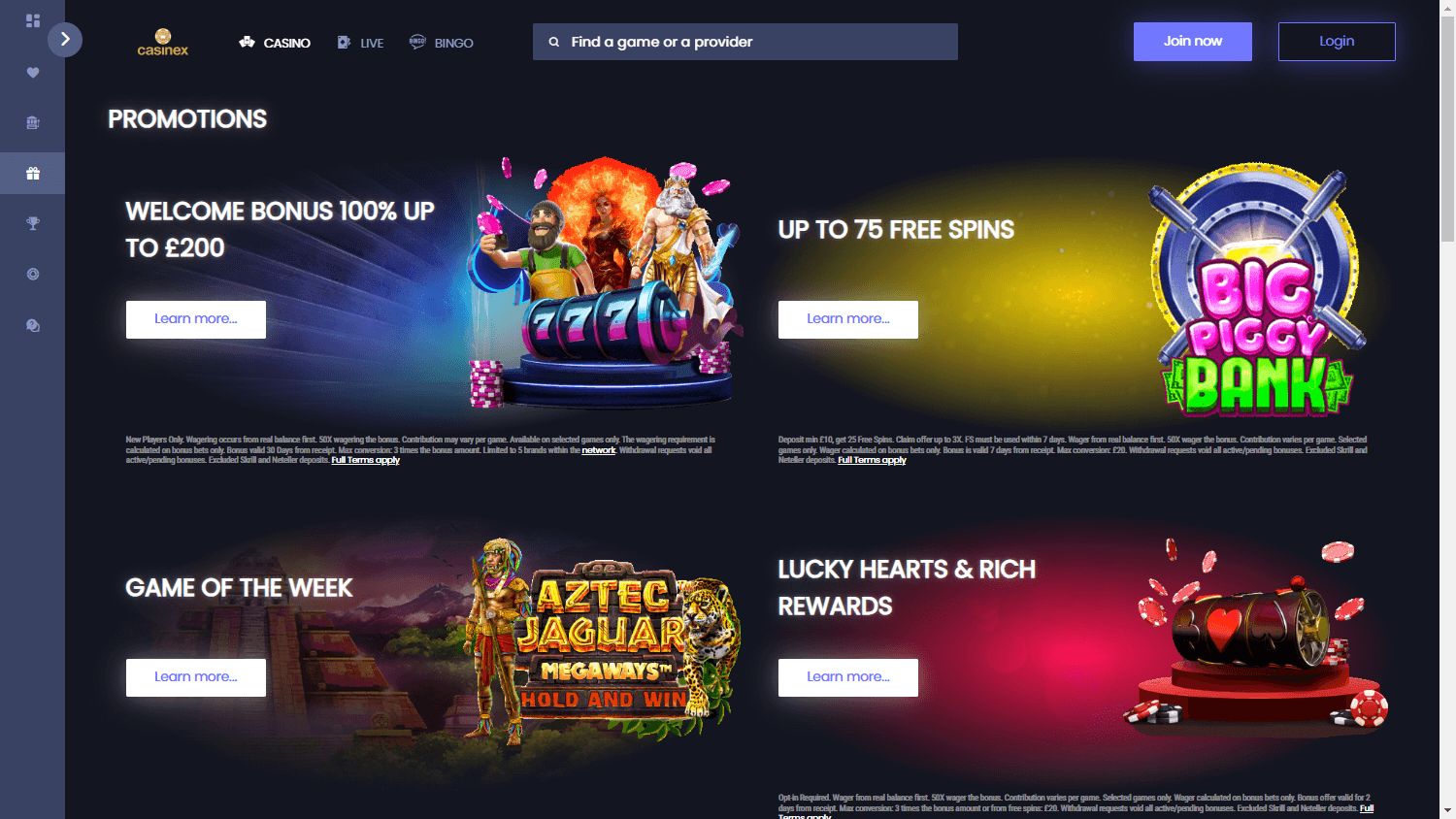casinex_casino_promotions_desktop