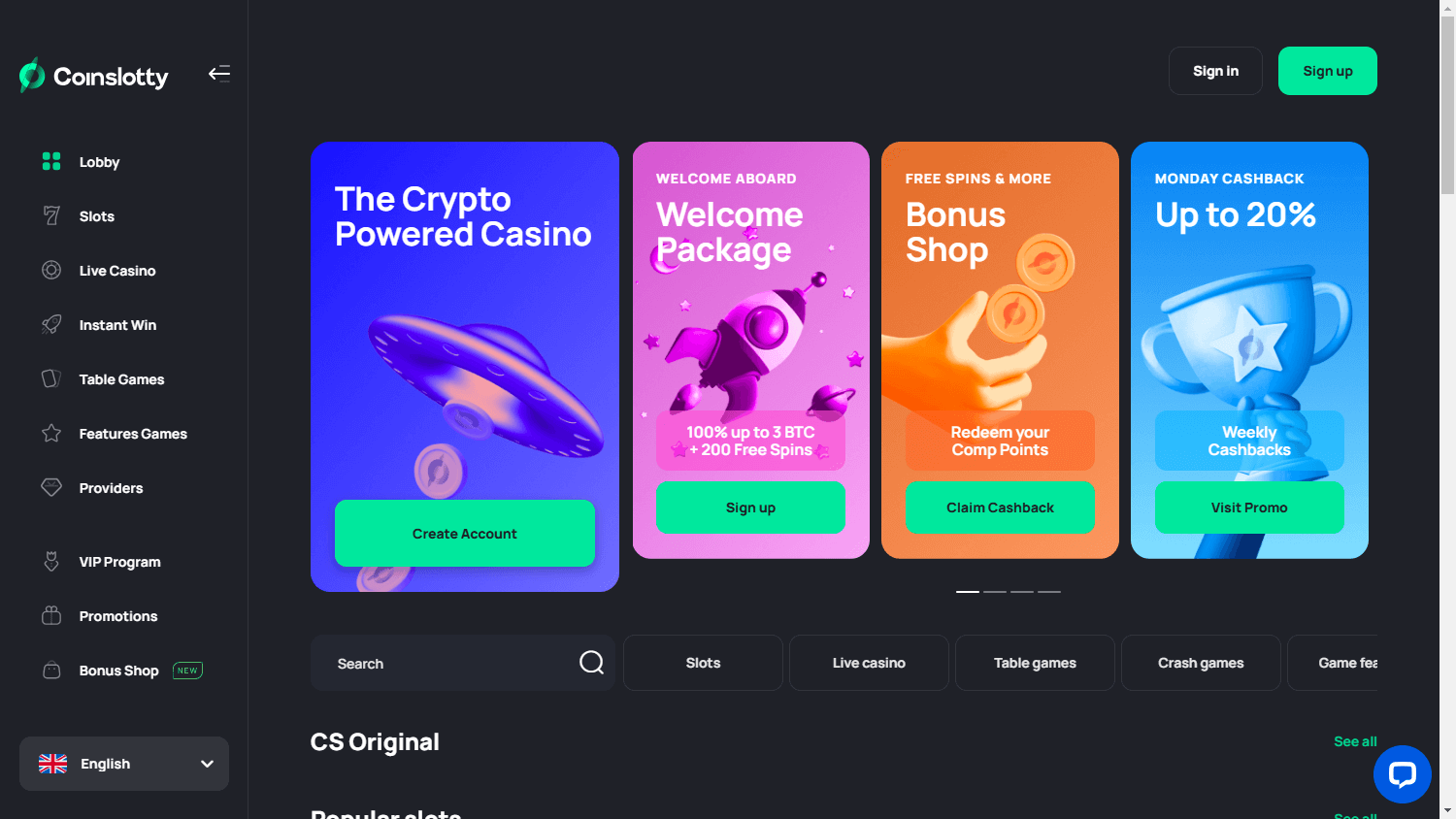 coinslotty_casino_homepage_desktop