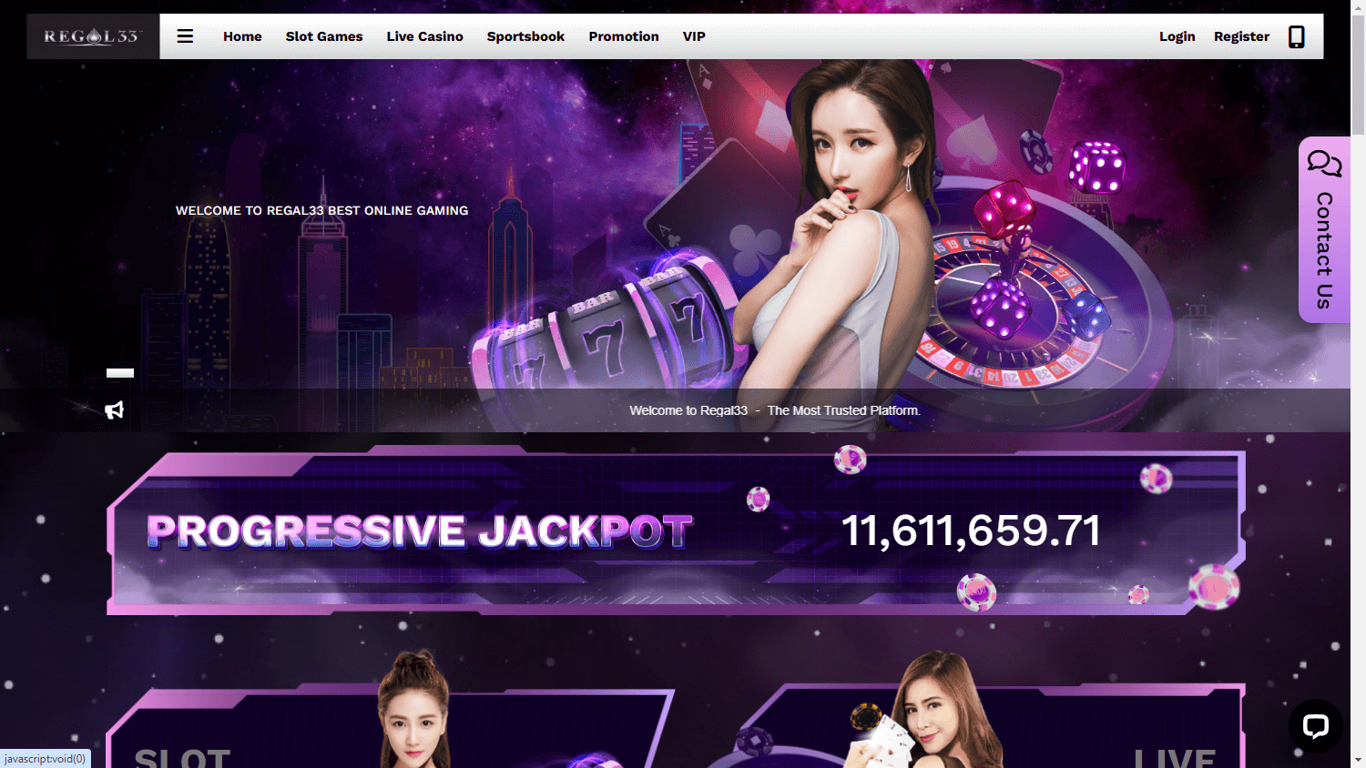 regal33_casino_homepage_desktop