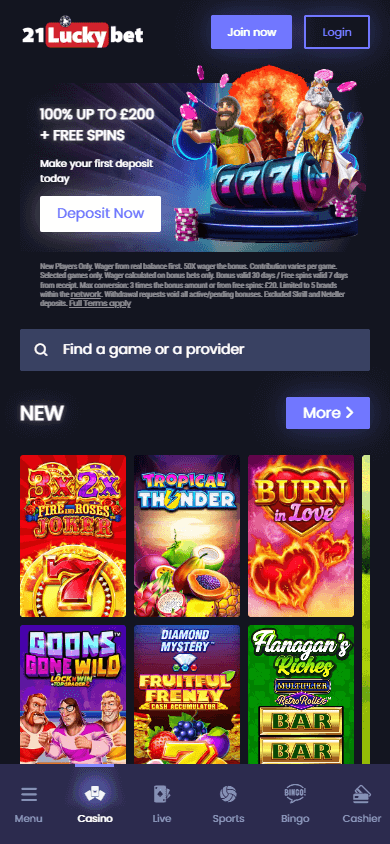 21luckybet_casino_homepage_mobile