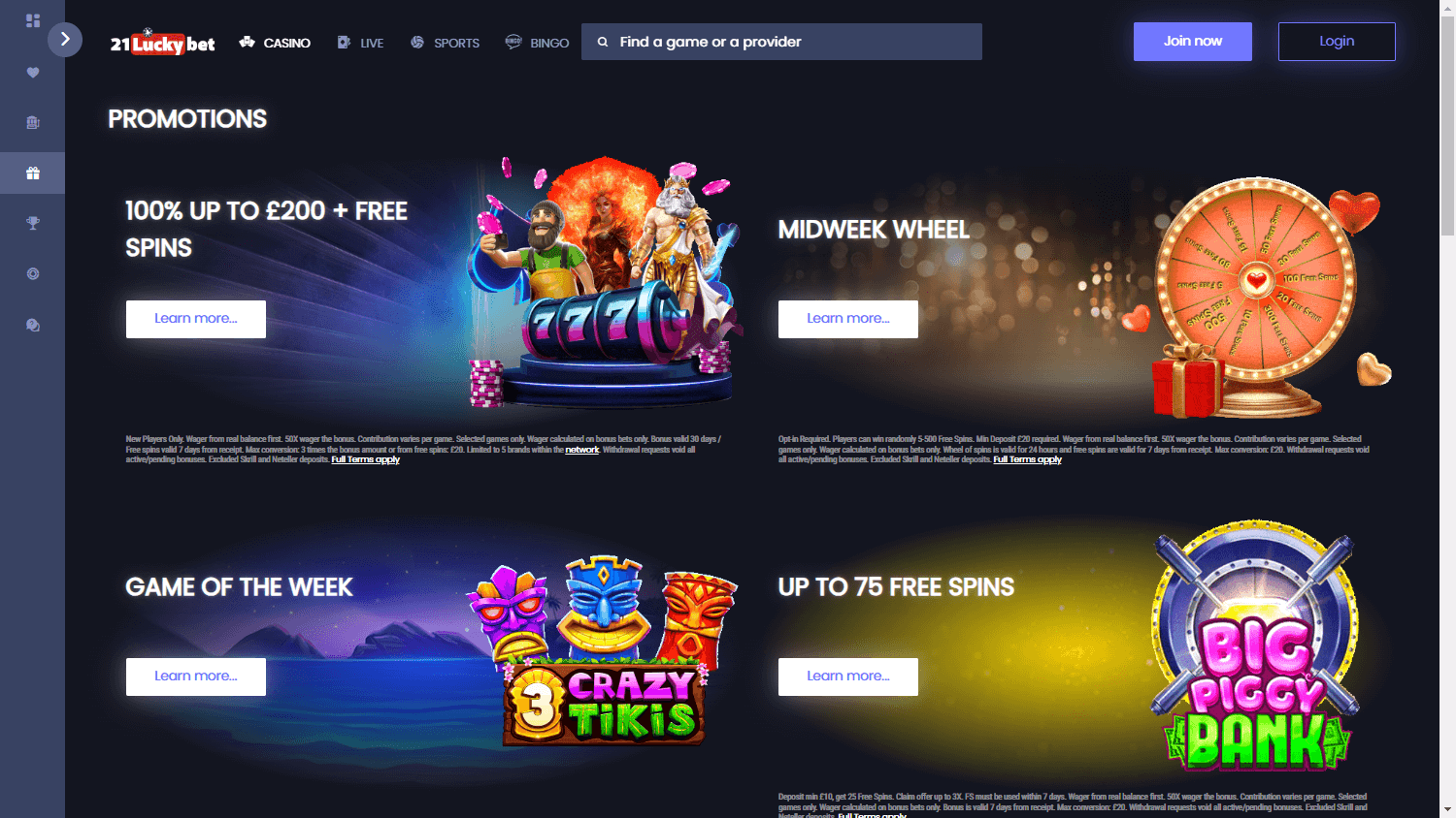 21luckybet_casino_promotions_desktop