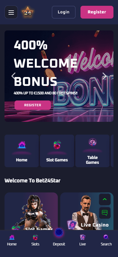 Bet24Star_Casino_homepage_mobile