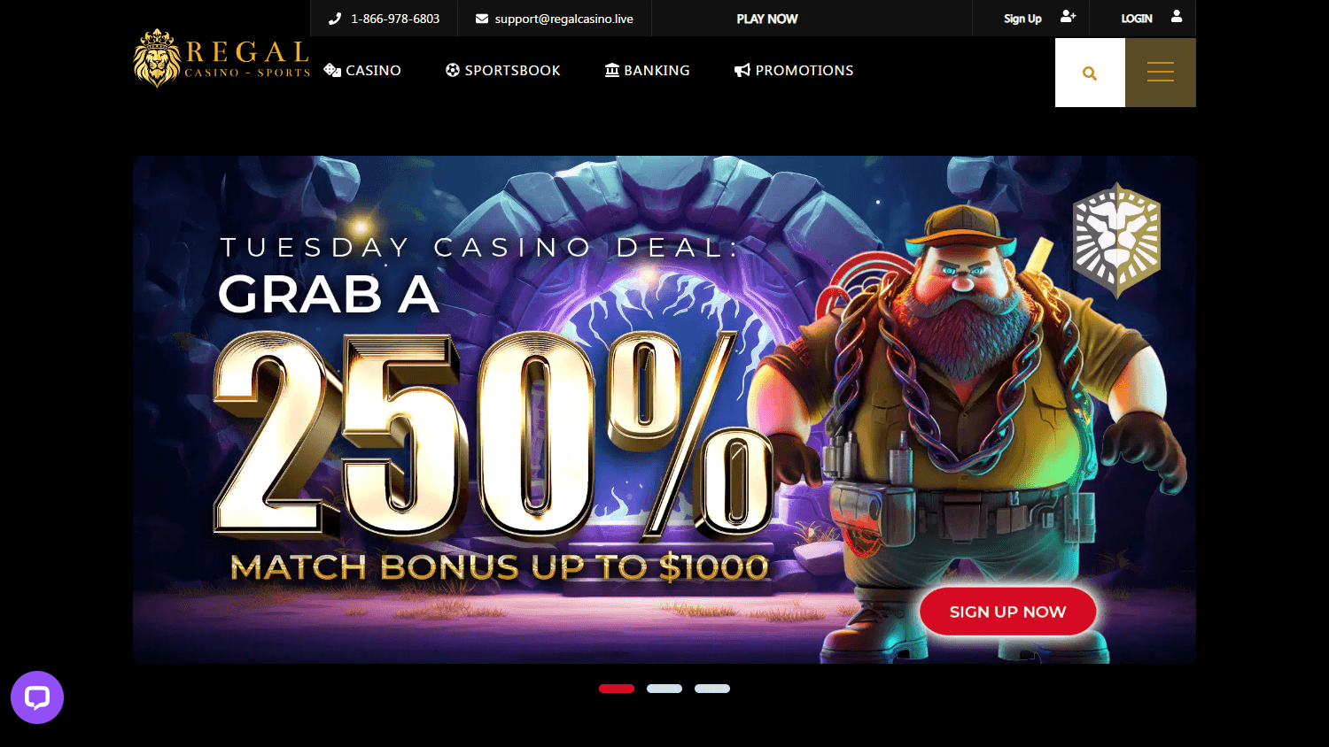 Regal_Casino_homepage_desktop