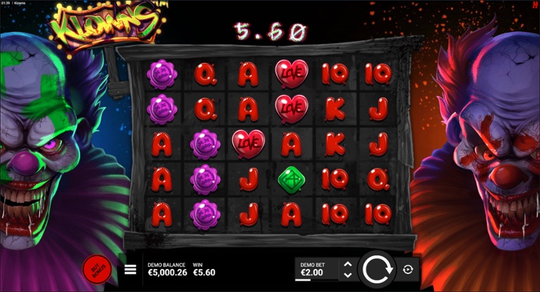 Klowns slot base game win