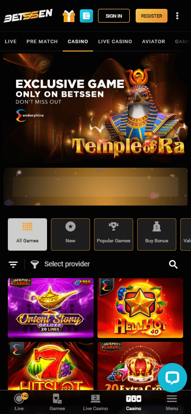 BETSSEN_Casino_game_gallery_mobile