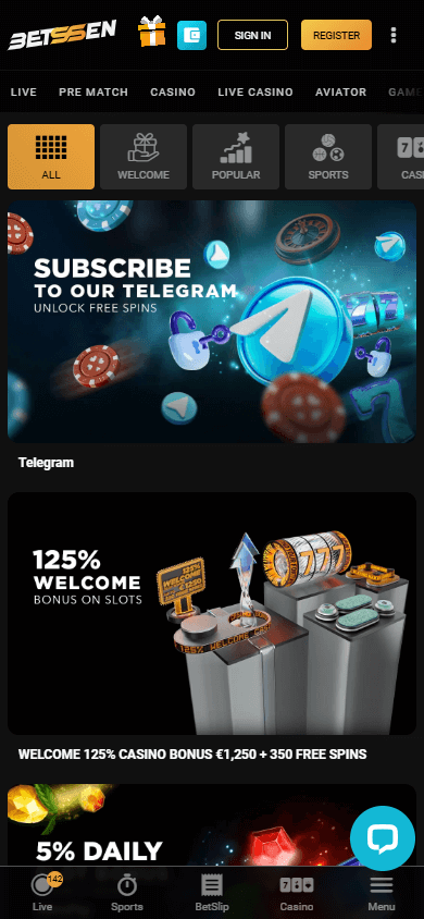 BETSSEN_Casino_promotions_mobile