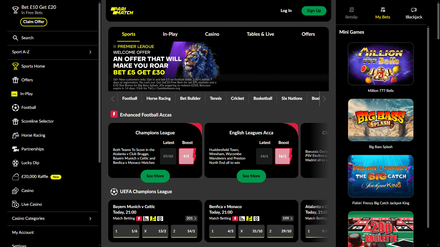 Parimatch_Casino_UK_homepage_desktop
