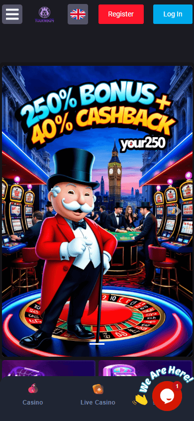 YourWin_Casino_homepage_mobile
